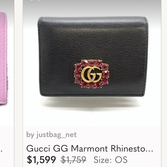 ⭐️RARE⭐️GUCCI GG Marmont Rhinestone Compact Wallet 49978 ✨LIMITED EDITION ✨ - Picture 16 of 16